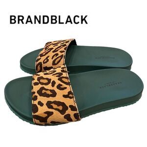 NEW in Box with Dustbag Brandblack Pronto Superlux Leopard Forest Sandals